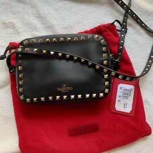 Valentino Garavank Rockstud Leather Camera Bag